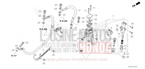 REAR BRAKE MASTER CYLINDER CB500XAR de 2024